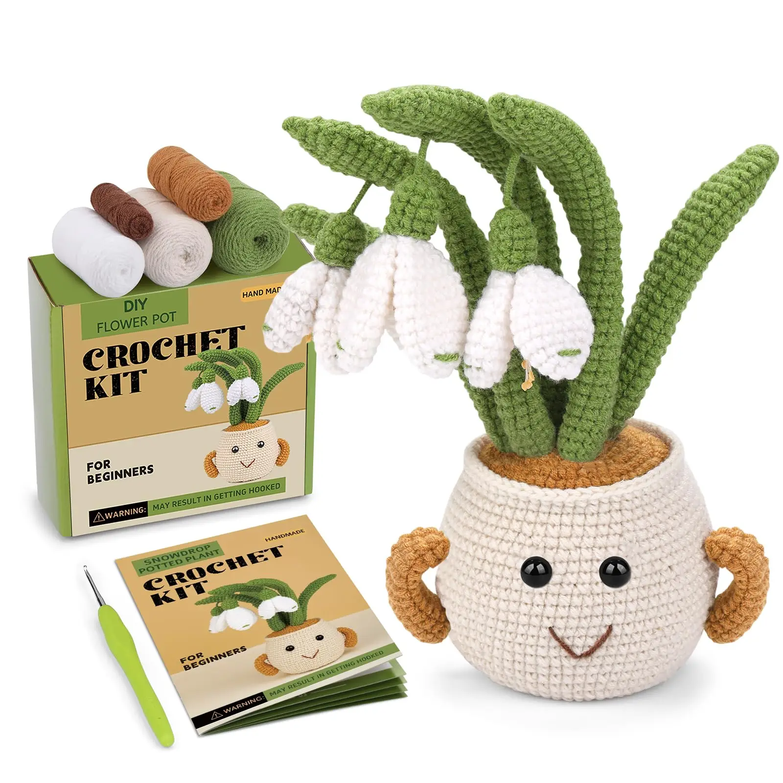 Crochet Kit Knitting Kit Fenrry Step-by-Step Video Tutorials Easy Crochet Beginner Adults Decoration DIY Craft crochet kit,knitting supplies,knitting craft supplies
