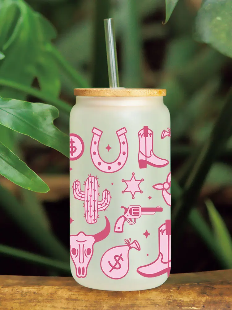 UV DTF Transfer Sticker Cow For The 16oz Libbey Glasses Wraps Bottles Cup Can DIY Waterproof Decals D27760