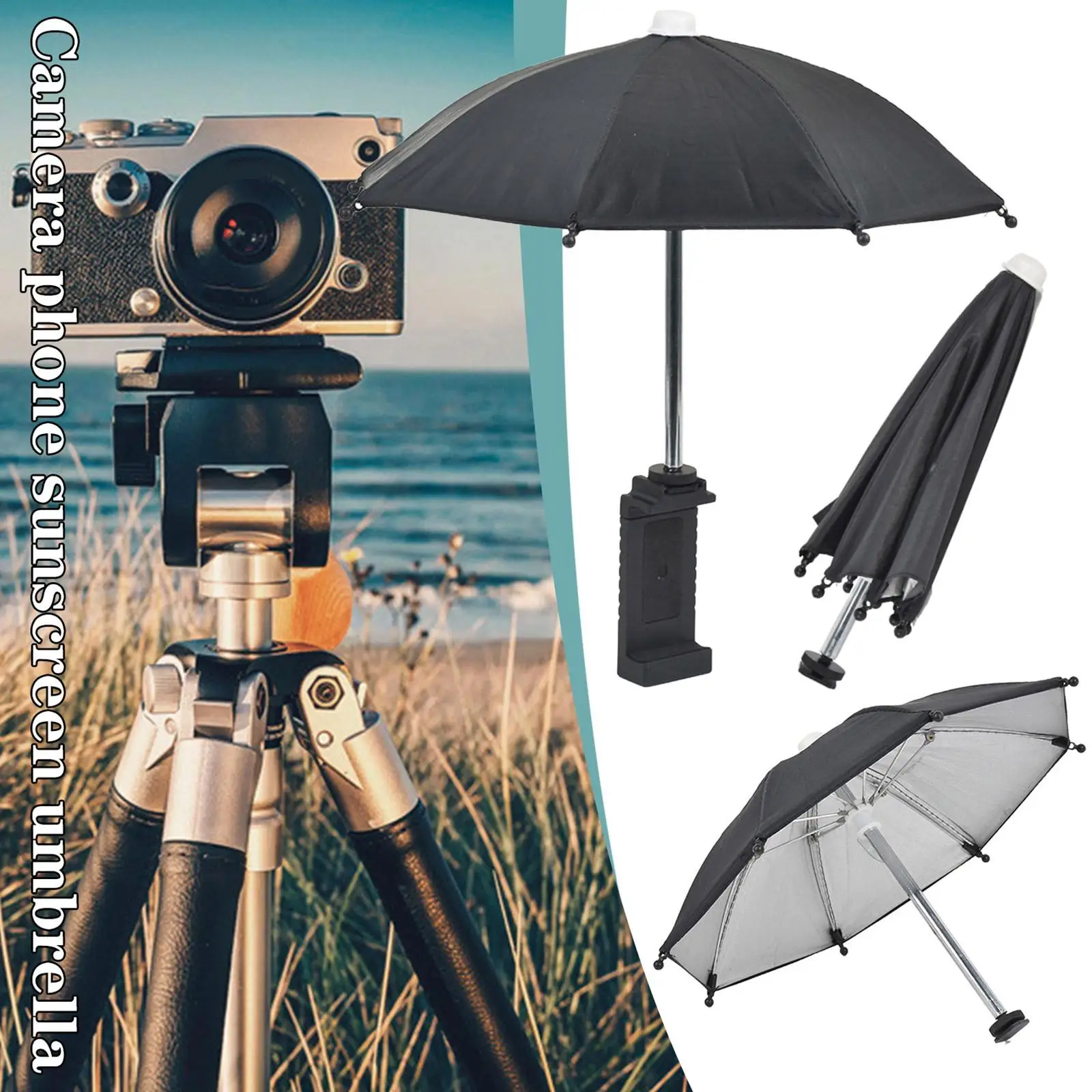 Hands-Free Camera Holder Sunshade Umbrella Bracket Holder Backpack Outdoor  Rainy