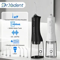 เครื่องทำความสะอาดช่องปากไร้สาย Dr.Yadent YD06 WaterFlosser ความจุ 300 มล. แบบพกพา ชาร์จเร็วด้วย USB-C หัวฉีดน้ำ 7 แบบ 4 โหมด กันน้ำระดับ IPX7 1