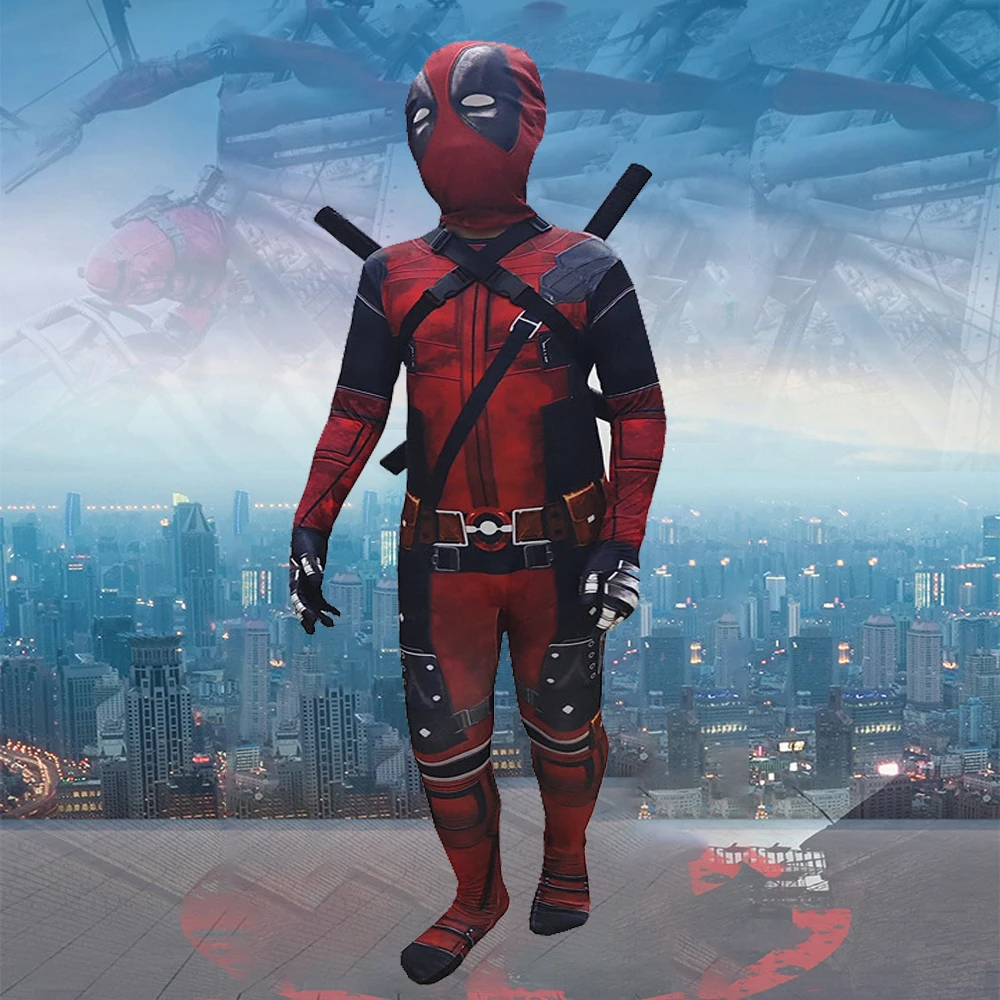 Superhero Deadpool Cosplay Jumpsuit 1