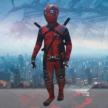 Superhero Deadpool Cosplay Jumpsuit 1