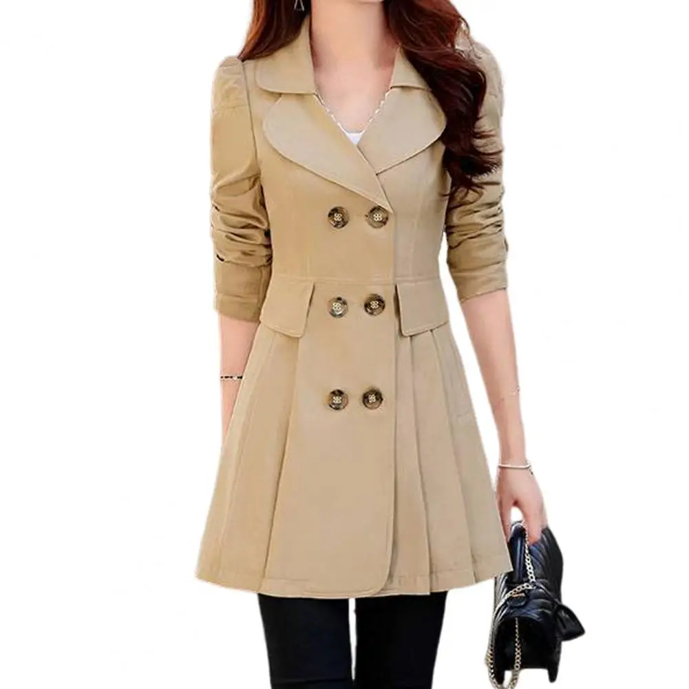 

Windbreaker Women's Outerwear Spring And Autumn Clothing Medium And Long Casual Korean Version Outerwear Women's
