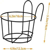 4pcs Stylish Round Metal Hanging Planters - Perfect for Balcony, Garden & Indoor Decor! 4