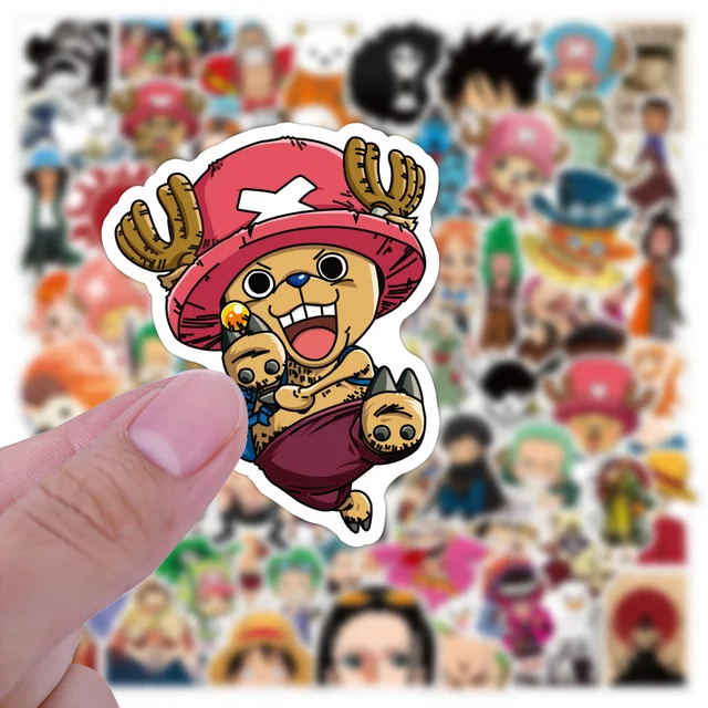 10/30/50/100pcs Vintage ONE PIECE Stickers Anime for Kids Toy DIY Motorcycle Helmet Phone Skateboard Cartoon Decal Sticker Packs 3