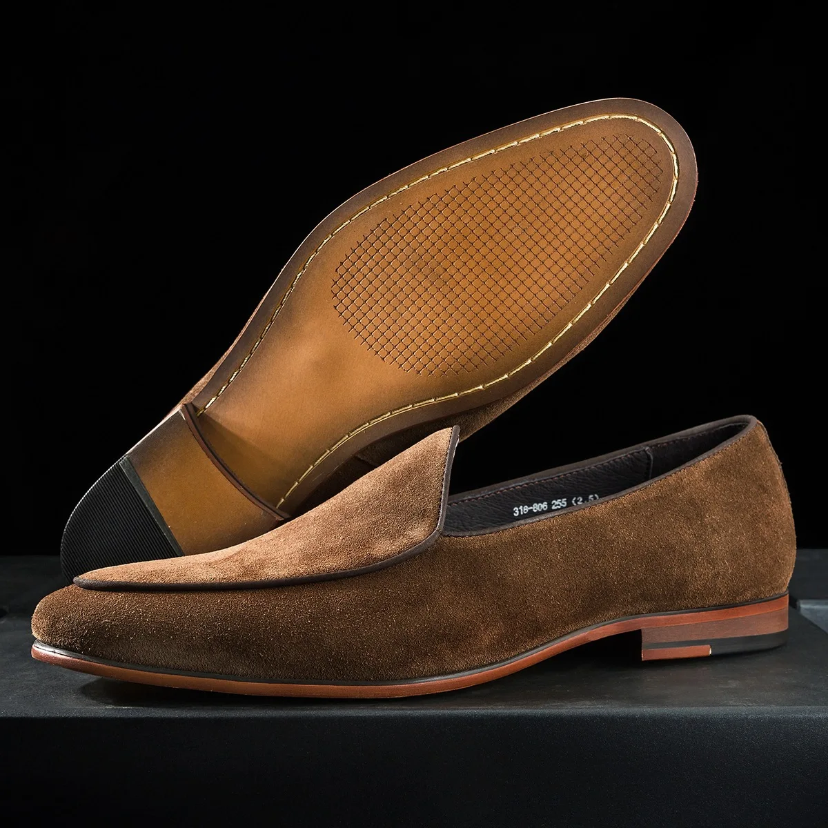 

Luxury Cow Suede Men's Loafers Handmade Genuine Leather Comfortable Man Dress Shoes Slip on 2023 Autumn Elegant Wedding Shoes