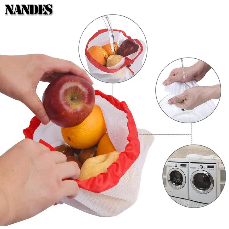 Eco-Friendly Reusable Mesh Produce Bags
