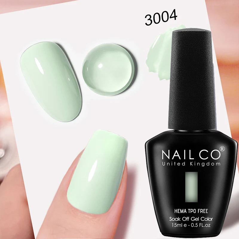 NAILCO Premium Soft Color Gel Polish - Vibrant Semi-Permanent Varnish, HEMA & TPO Free