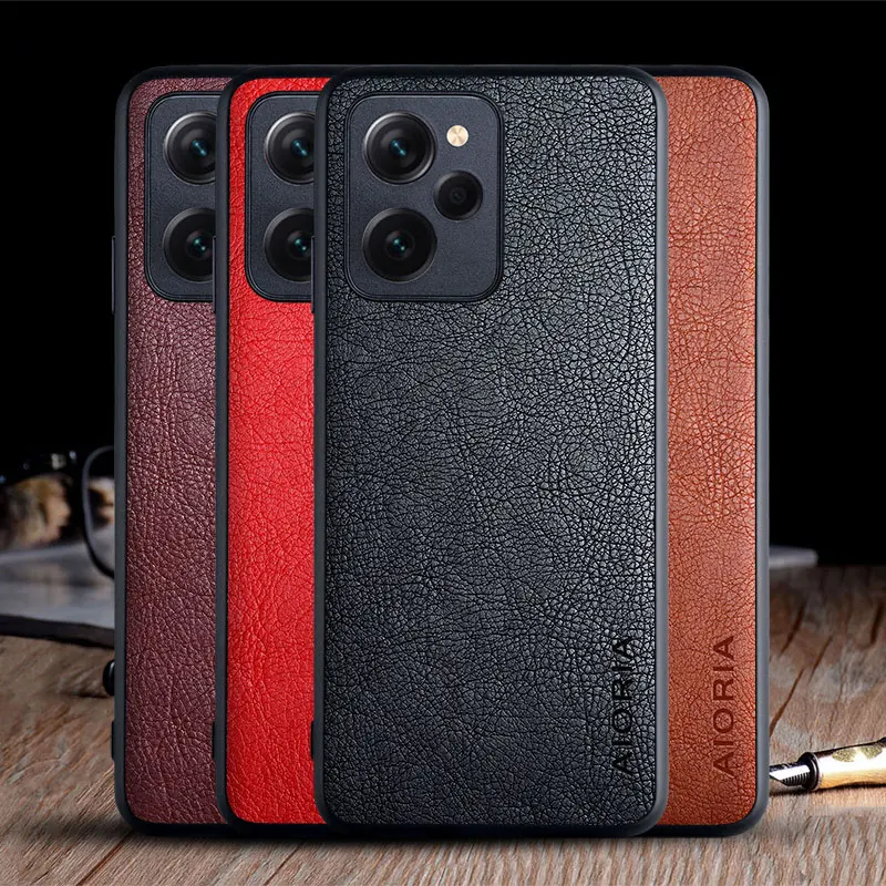 Custodia Per Xiaomi Poco X5 X6 M6 Pro 4G 5G Coque Tinta Unita Durevole Classica Cover In Pelle Business Per Poco X6 Pro Case Funda