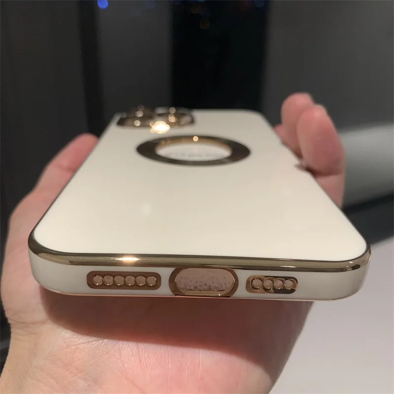 New luxury case for iphone 11 12 13 mini pro MAX back cover bumper etui capa CD pattern plating dropshipping