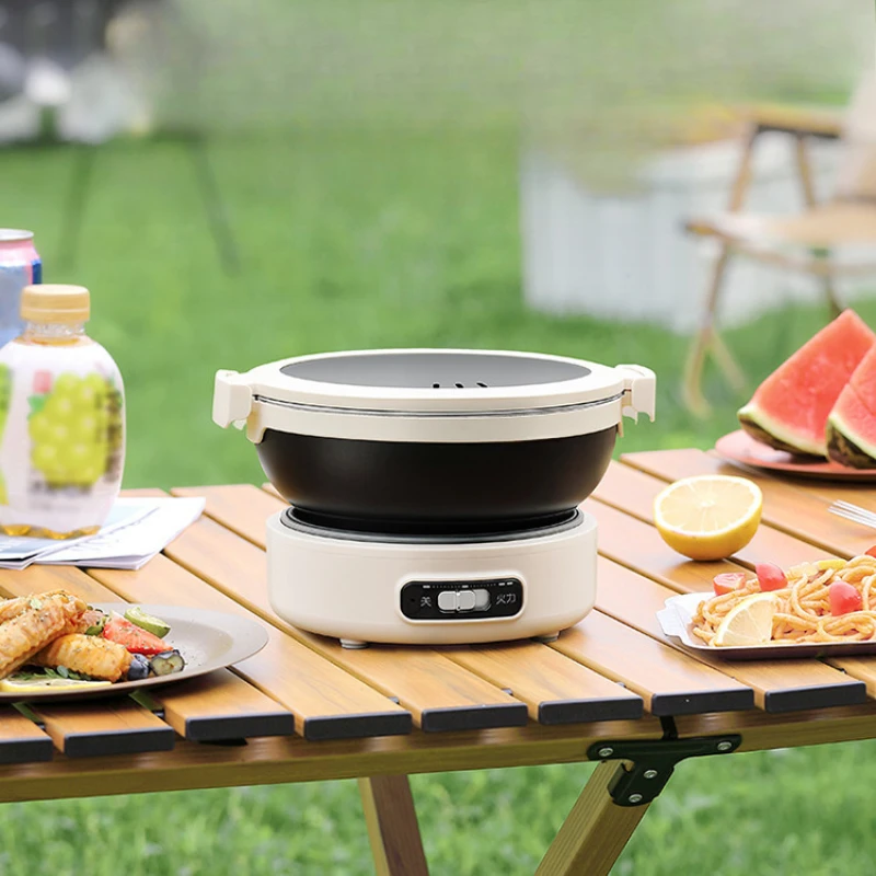 220V 1.2 L Electric Cooking Pot Portable Multi Cooker Dormitory Travel Folded Rice Cooker Split Hot Pot Electrical Capabilities 5
