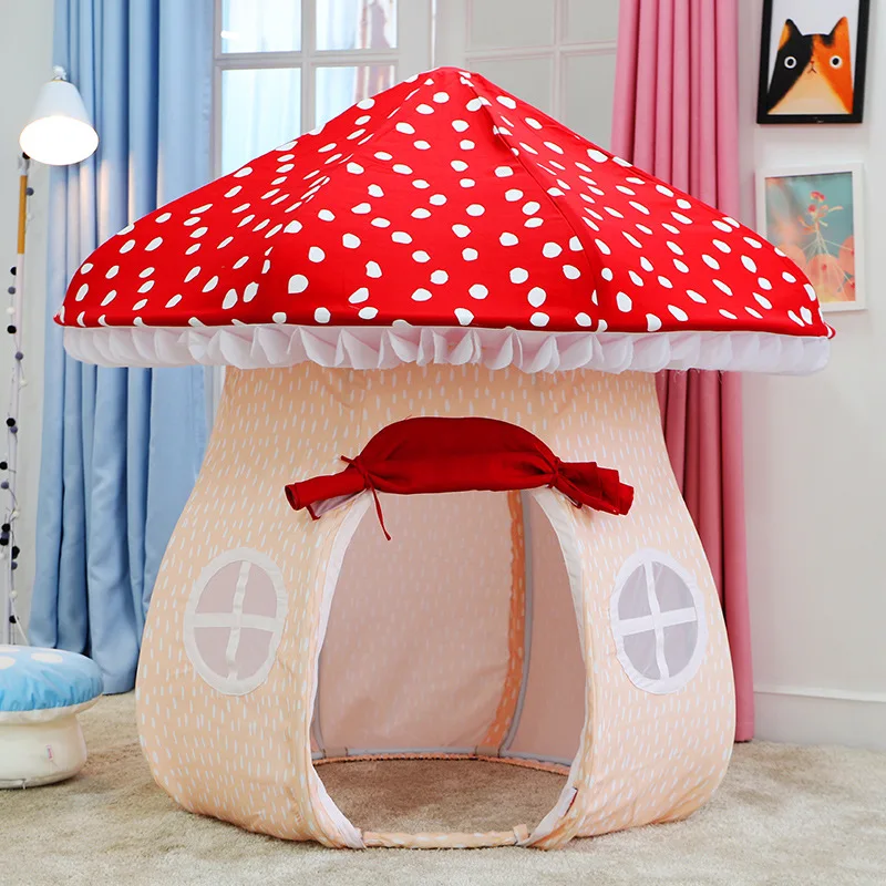 Accessoires de photographie de tente de champignon pour enfants, jouet de  maison de jeu, cabane de poupée, décoration de la maison, espace privé -  AliExpress