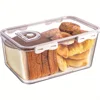 1Pcs Bread Box 3 Size Rectangular Bread Storage Boxes with Time Recording Clear Loaf Bread Container Airtight Bread Keeper Box