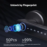MOES Tuya Bluetooth Smart Fingerprint Door Handle Lock Electronic Password APP Remote Unlock Hotel Apartment Office Rental House - Image 2