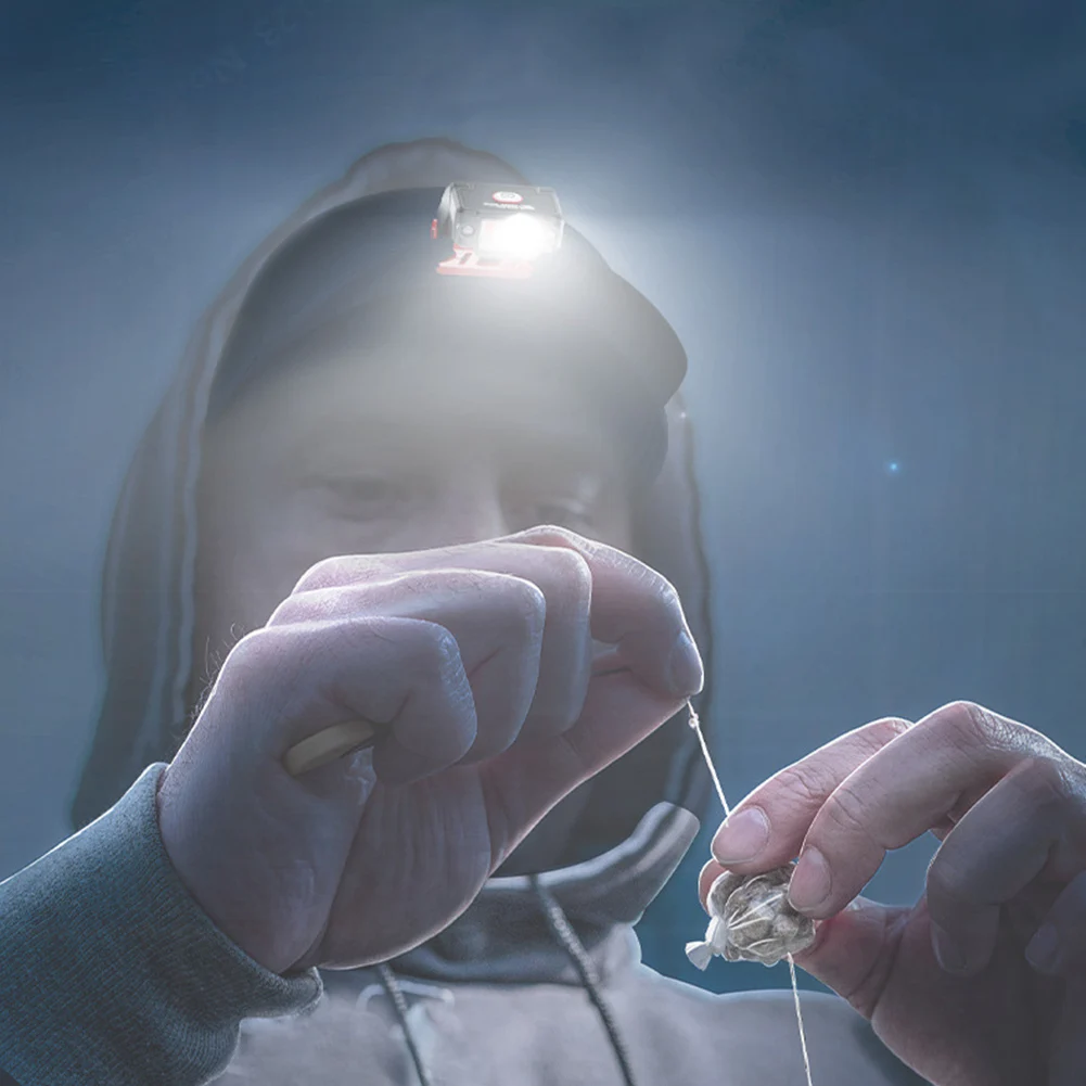 Lightweight Led Sensor Headlamp Super Bright Waterproof Led Headlamp Rechargeable Adjustable Angle for Outdoor Camping Emergency