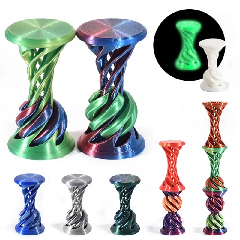 3D Printing Spiral Stress Relief Toys Funny Spiral Crossing Toys Three-dimensional Ejectable Toy Office Desktop Decor Figurine