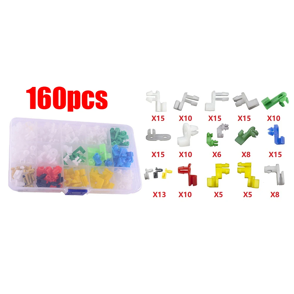 

160 шт., автомобильные зажимы для проводов разных размеров