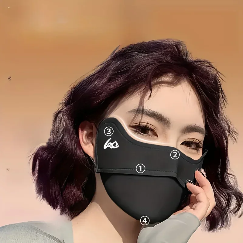 Luxurious Women's 3D Knit Face Mask - Windproof & Insulating with Ear Loops