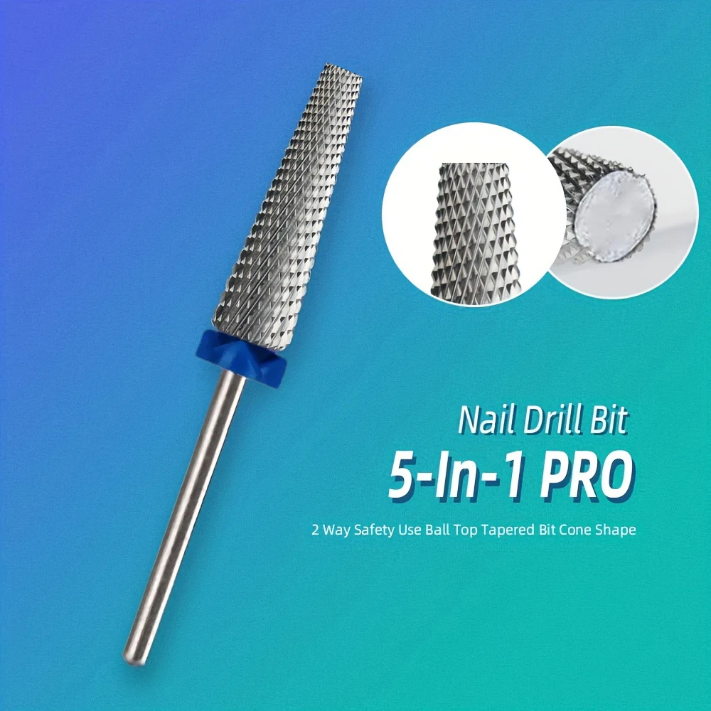 텅스텐 스틸 네일 드릴 비트, 내구성 밀링 커터, 카바이드 매니큐어 액세서리 도구 용품, 24mm 길이