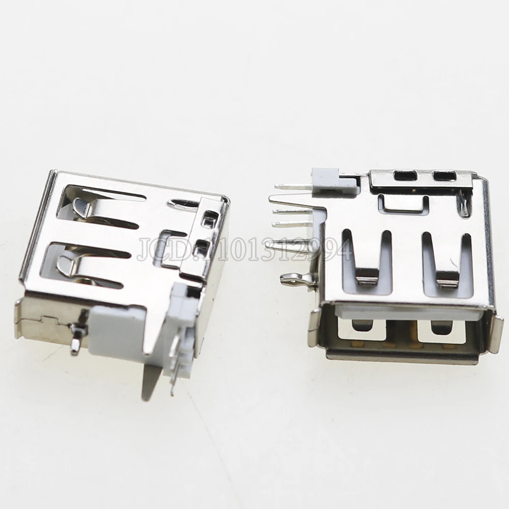 10 stücke USB 2,0 A Weibliche PCB Mount Buchse Stecker USB Vertikale Seite Inser Weibliche Jack Stecker Lange/Kurze typ 90 Grad – Detail 7
