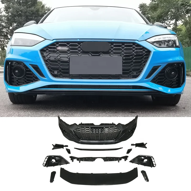 

Bodykit for Audis A5 S5 upgrade RS5 Front bumper with Honeycomb mesh grill 2021 2022 2023