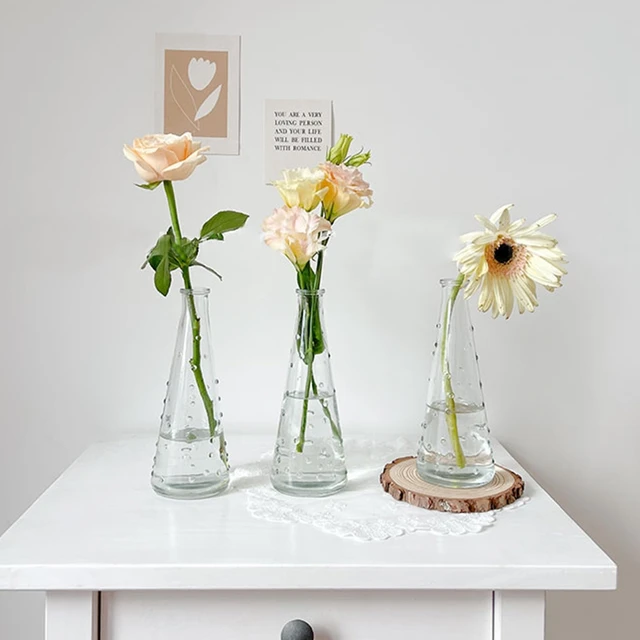 Flower Glass Vase Love Heart Shape Flower Pots Transparent Desktop Terrarium Containers Aromatherapy Bottle for Bedroom Decor 5