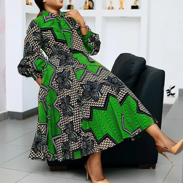 Fumilayo Bob Sleeve Print Dress