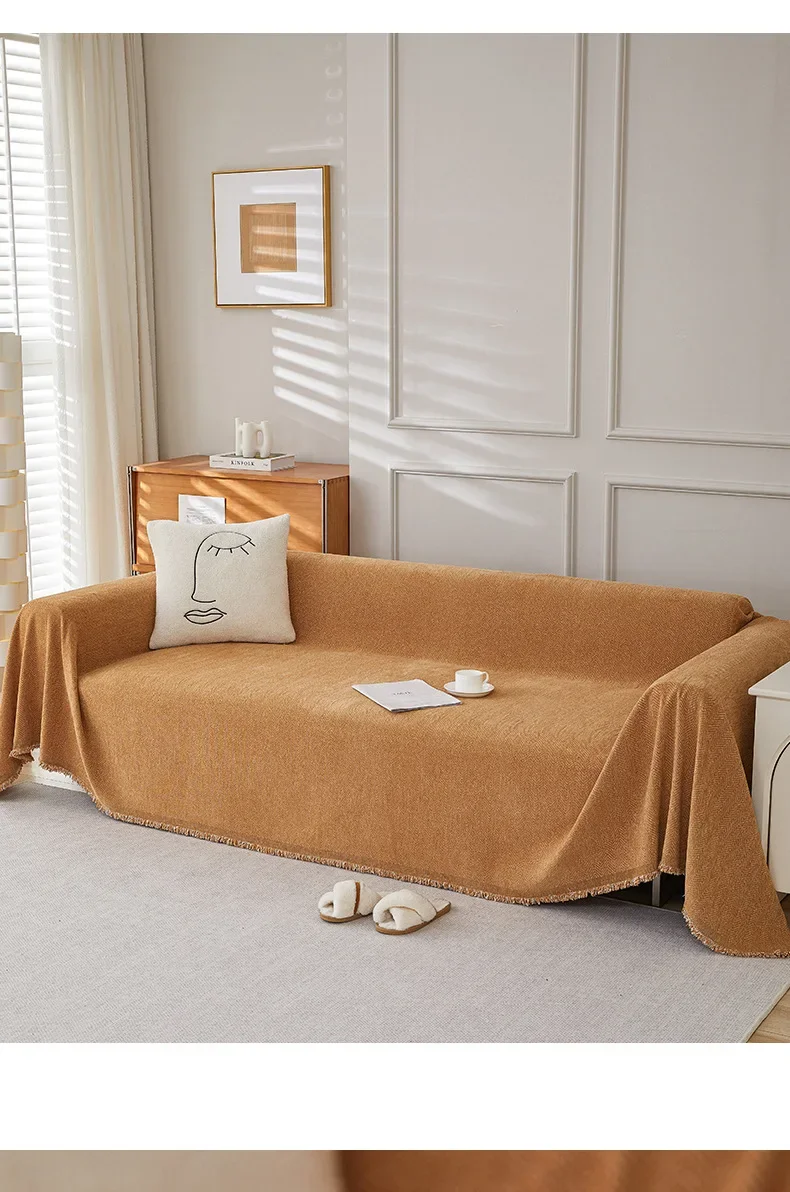 Chenille sofa cover image 6
