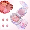 Kakashow Girl Heart Gradual Change Powder Blusher Matte Rouge White Fine Shiny Natural Nude Makeup Powder Blusher Cosmetics 2
