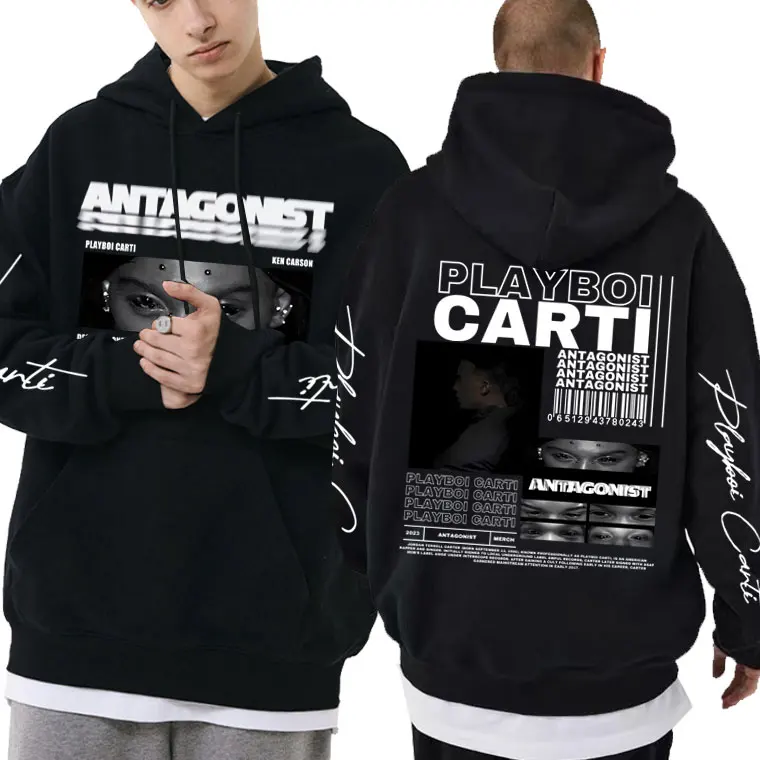 

Best Famous Rapper Playboi Carti Antagonist Album Graphic Hoodie 2024 Tour Concert Opium Sweatshirt Men Hip Hop Oversize Hoodies