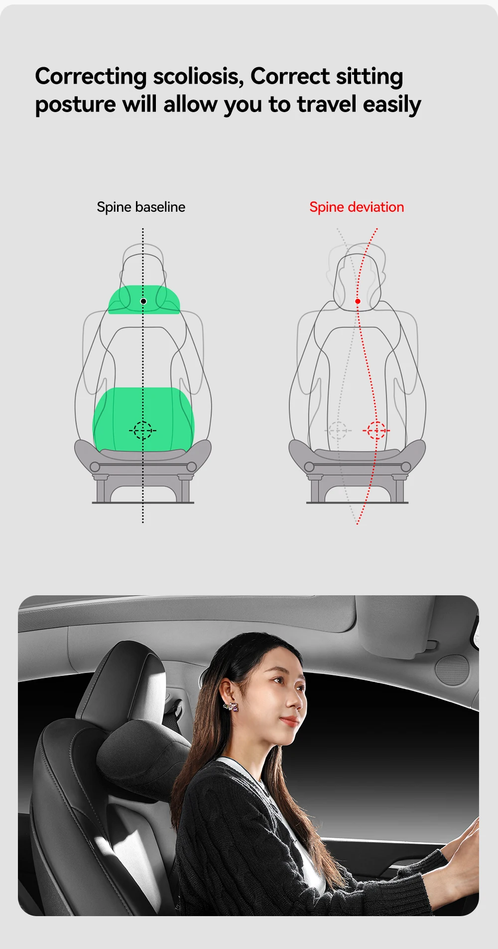 For Various car models biological cotton Neck Pillow Protection Lumbar Backrest