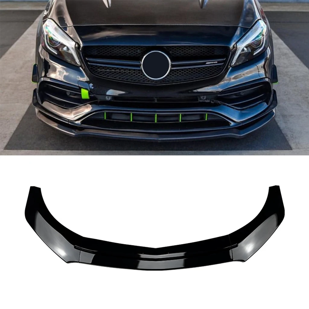 

Front Bumper Lip Spoiler For Mercedes Benz A Class W176 A200 A260 A45 AMG 2013-2018 Front Bumper Protector Lower Blade Splitter