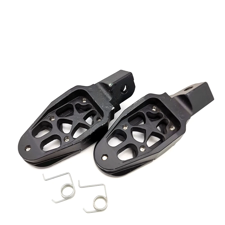 

Dirt Motorcycle Bike Footrest Anti-skid Foot Pedals Aluminum Black 8mm Peg Hole