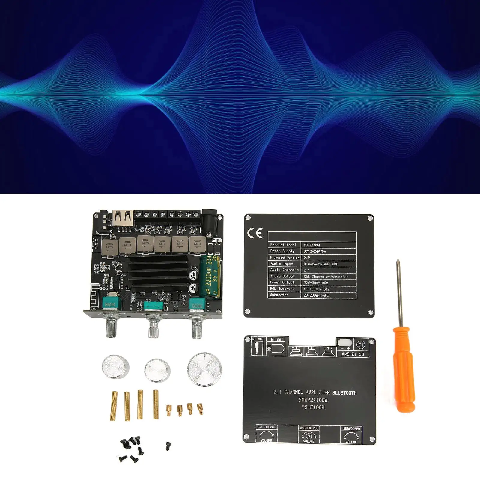 2.1 채널 블루투스 앰프 보드, MP3 PC TV 태블릿용 고출력