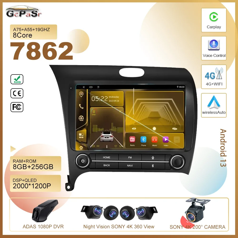 

For Kia Cerato 3 K3 Forte 2013 2014 2015 2016 2017 2018 Original Car Style GPS Multimedia Player GPS Navigation 5G wifi BT 2din