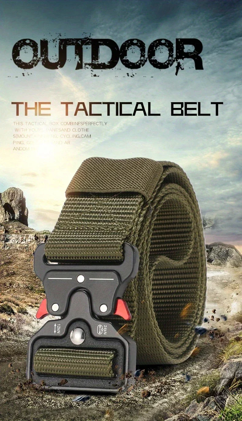 Men Belt Outdoor Hunting Men Belt's Multi-Function Buckle Nylon Belt High Quality Canvas Belts