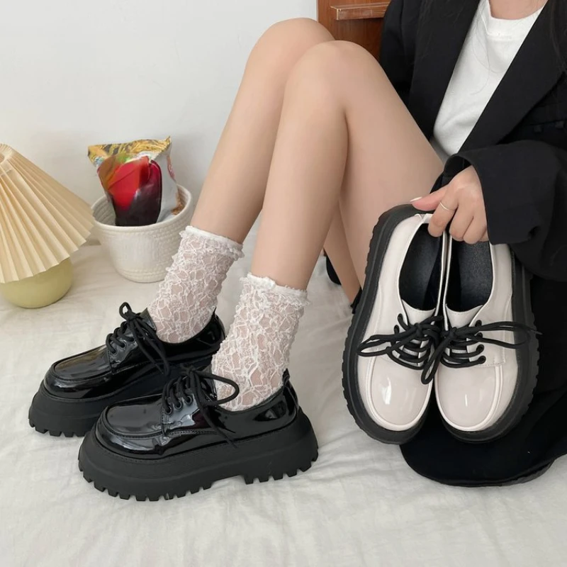 Mocassini donna Platform Shoes donna stile giapponese PU Leather Office  Dress Shoes Comfort Casual Walking calzature décolleté da donna - AliExpress