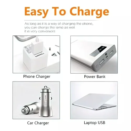 USB 충전식 LED 비상 조명, 야외 휴대용 랜턴, 비상 램프, 배터리 전구, 바베큐 캠핑 조명, 1-6 개 4