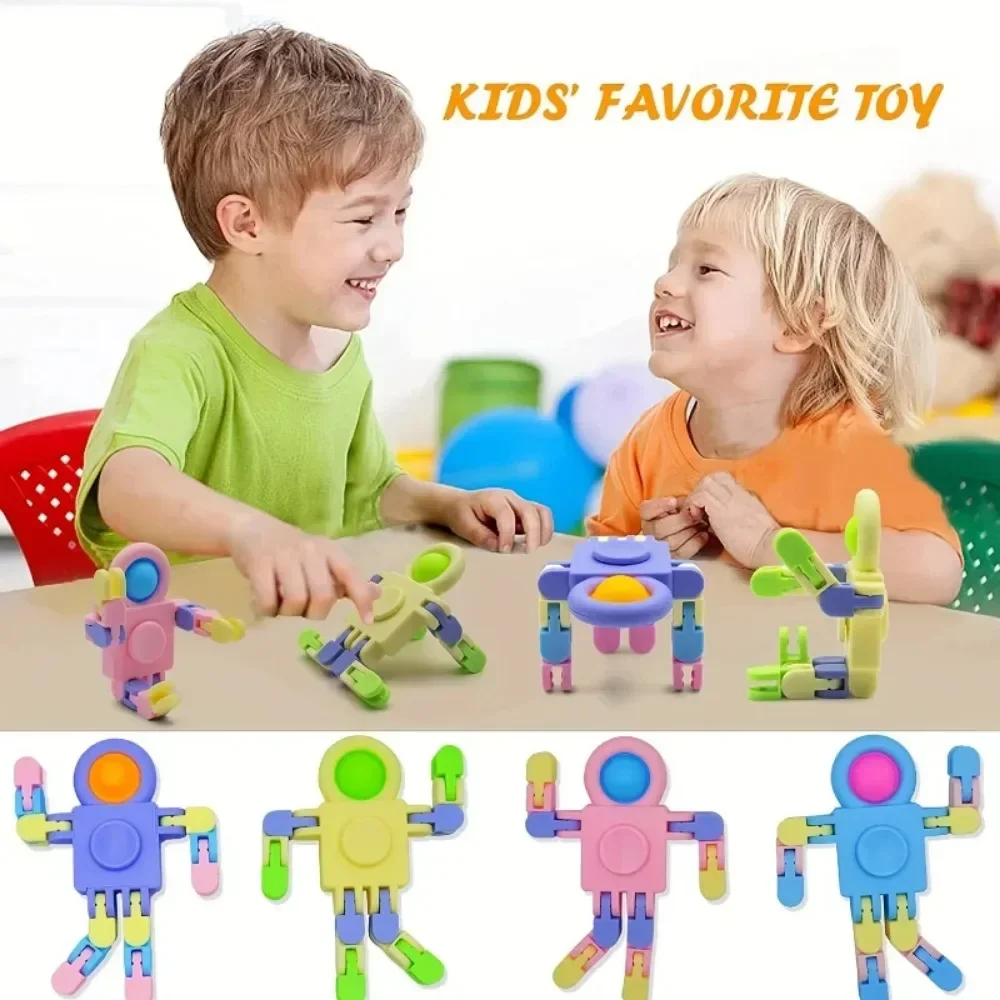 Fidget Spinners Party Favors Sensory Fidget Toys Deformable Chain Stress Relief Birthday Gifts for Kids juguetes para adulltos 4
