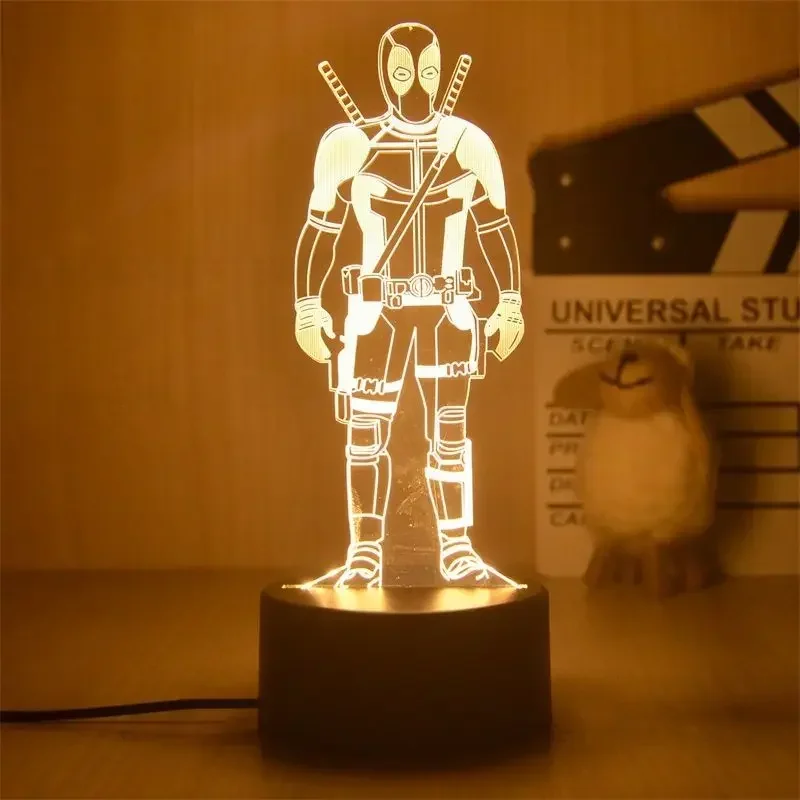 thumbnail image 1 of Lámpara de luces LED 3D con forma de Spiderman, figuras de acción de Ironman, Disney, para dormitorio de niños, juguetes LED, modelo de decoración, regalo para niños, 1 of 5