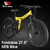 WEST BIKING Foldable 27.5 Inch Mountain Bike 27 Speed BMX MTB Bicycle Men Women Shock Absorption Mechanical Disc Brakes Bike 2