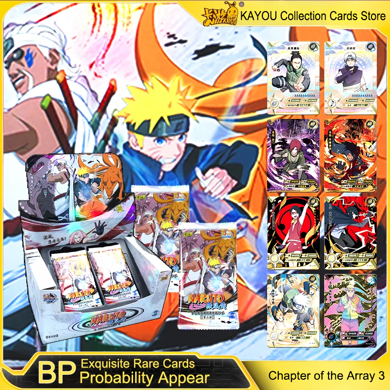 

The New KAYOU Original Naruto Card Chapter of Array Anime Game Rare BP SP Bronzing Inheritance Children's Gift Collection Cards