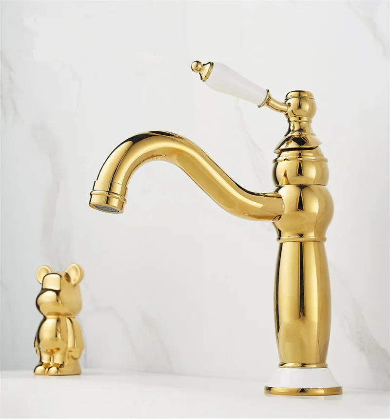 Description Picture 5 of itemTuqiu Gold Bathroom Faucet Torneiras Basin Faucet Sink Faucet Single Handle Chrome Faucet Basin Taps Hot Cold Mixer Tap Crane