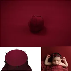 Luxury Newborn Photography Prop Blanket - Premium Backdrop Fabric - Wrap and background (Wine red)
