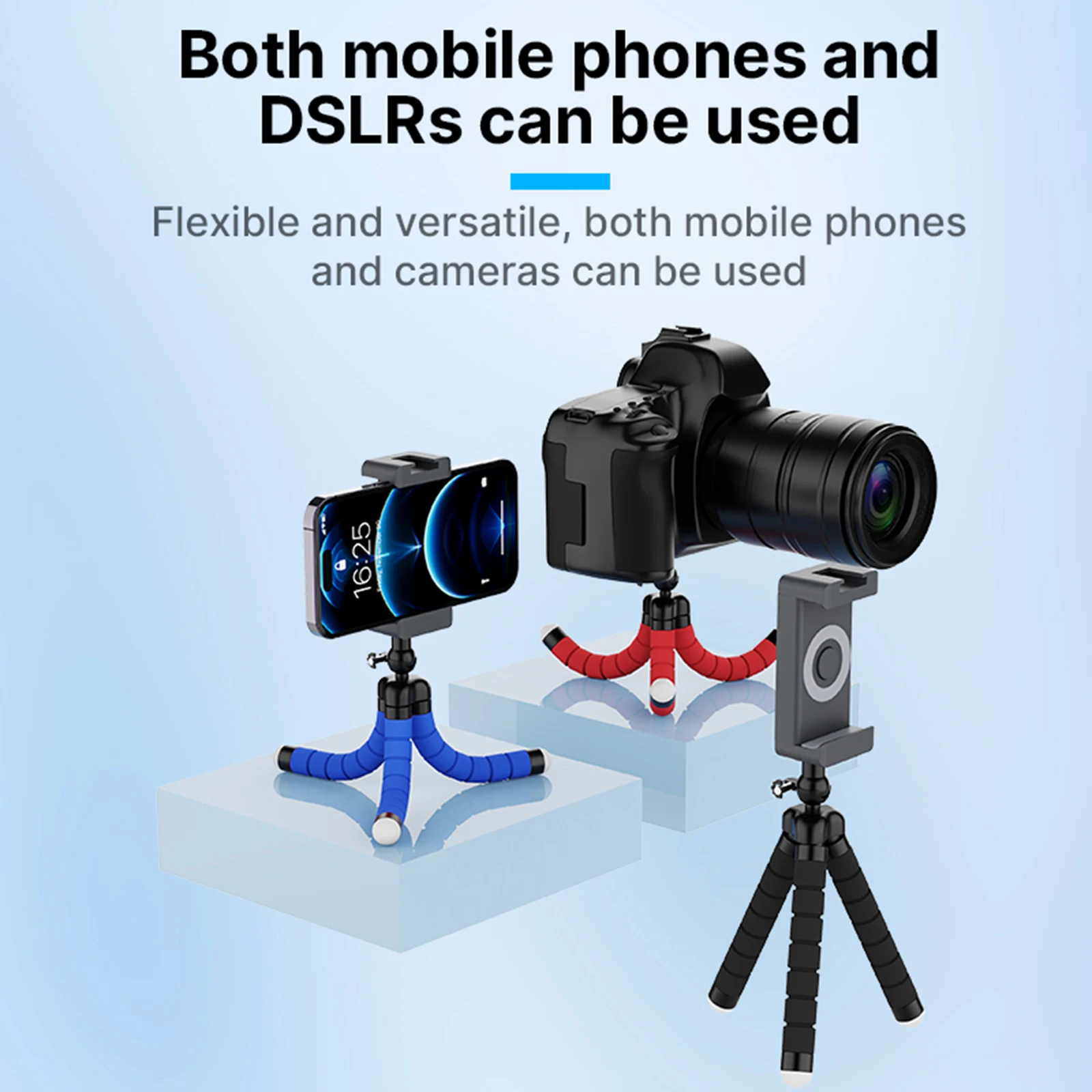 Mobile Phone Tripod Flexible Tripod for iPhone and Android Phones Portable Compact For Video Recording/Vlogging/Selfi