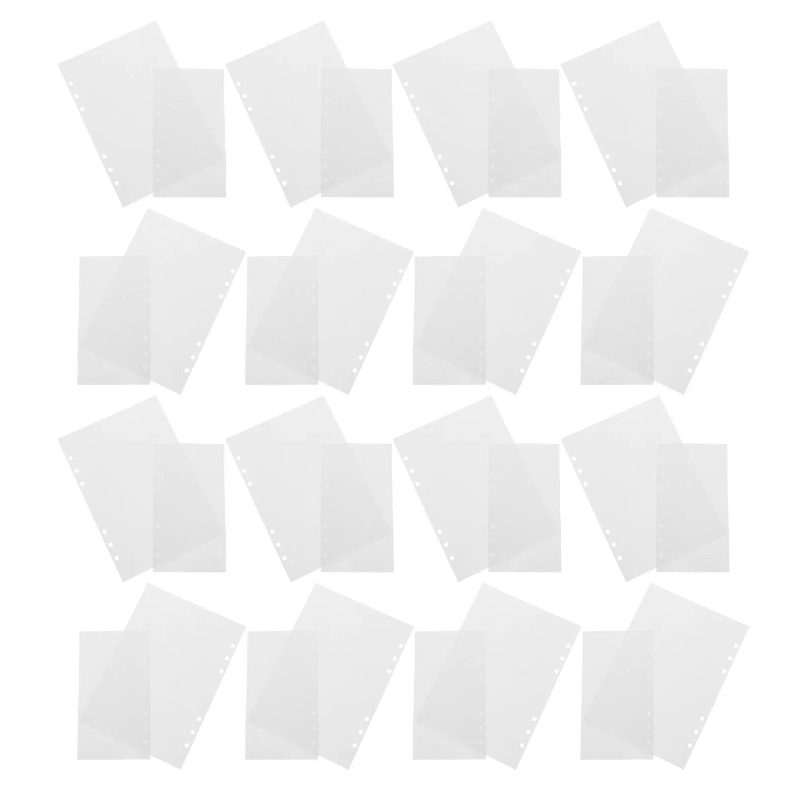 80Pcs A6 재사용 가능한 스티커 정리 시트 스티커 컬렉션 앨범 플래너 데칼을 위한 양면 이형지 바인더 리필