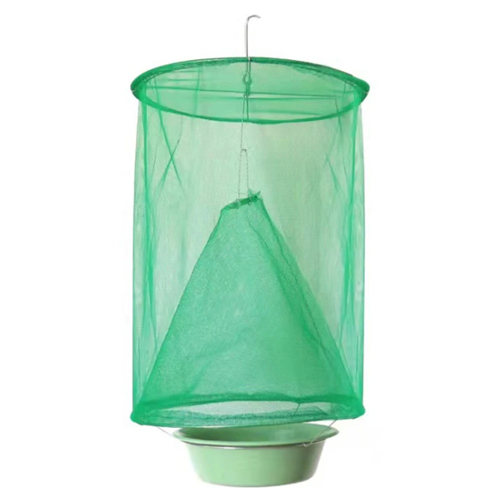 4/6/8pcs Hanging Fly Trap Cage Reusable Flies Net TrapsInsect Catching Traps Practical Pest Control Tool for Household Garden