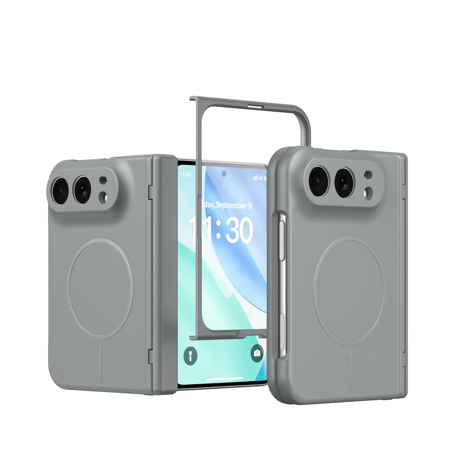 Premium Magnetic Wireless Charging Case with Built-in Screen Protector and Frosted Cover
