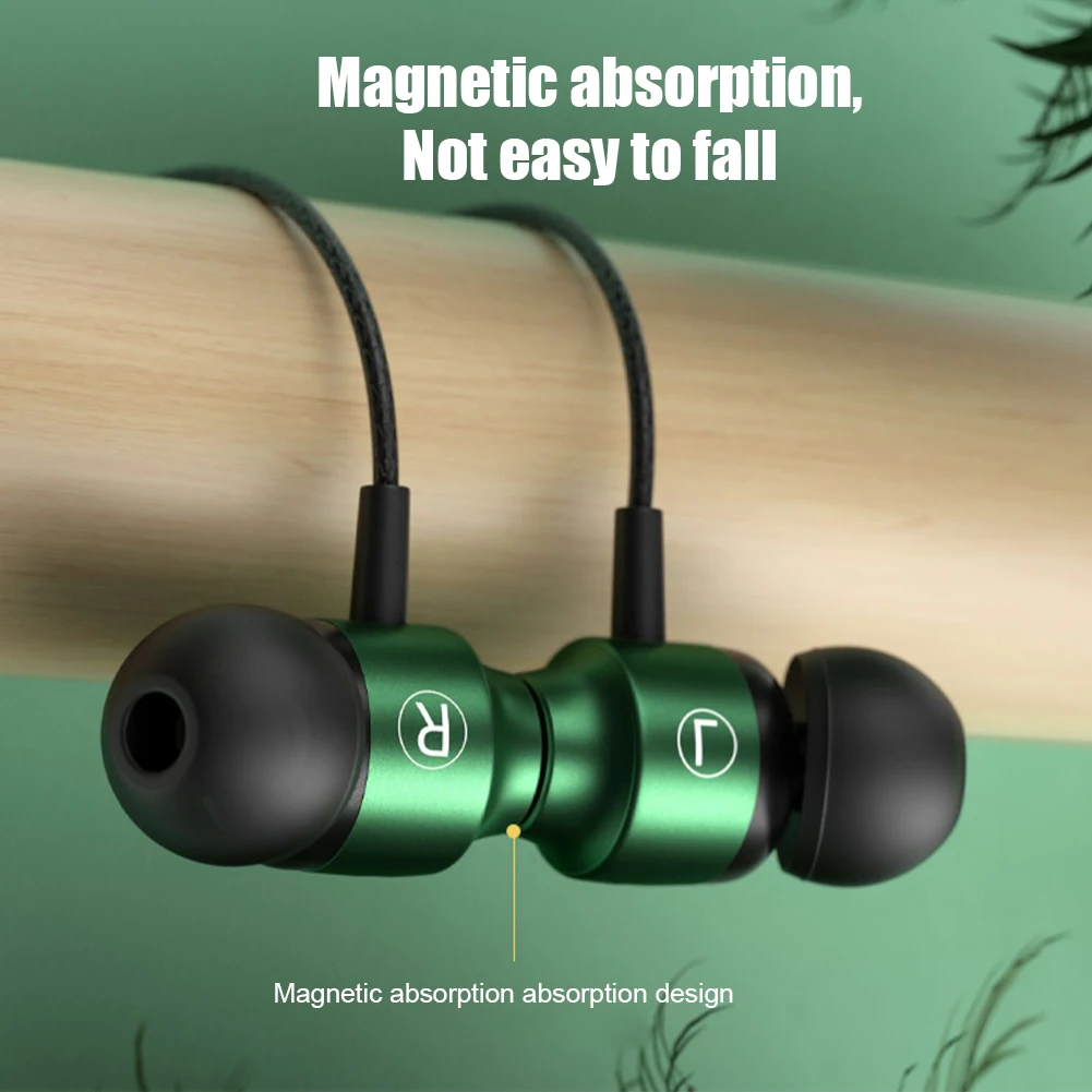 Gaming Green Metal Hifi Bass Stereo 3.5mm Type C Earbuds L Jack