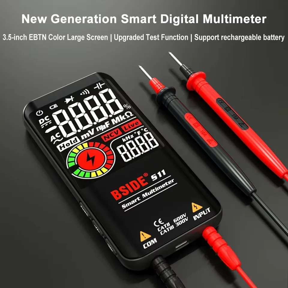 BSIDE S11 S10 Digital Multimeter Electrical Tester USB Charging T-RMS DC AC Voltage Capacitor Ohm Hz NCV Professional Multimeter digital multimeter